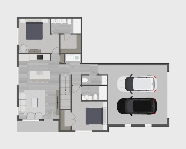 Vecteur plan d'étage