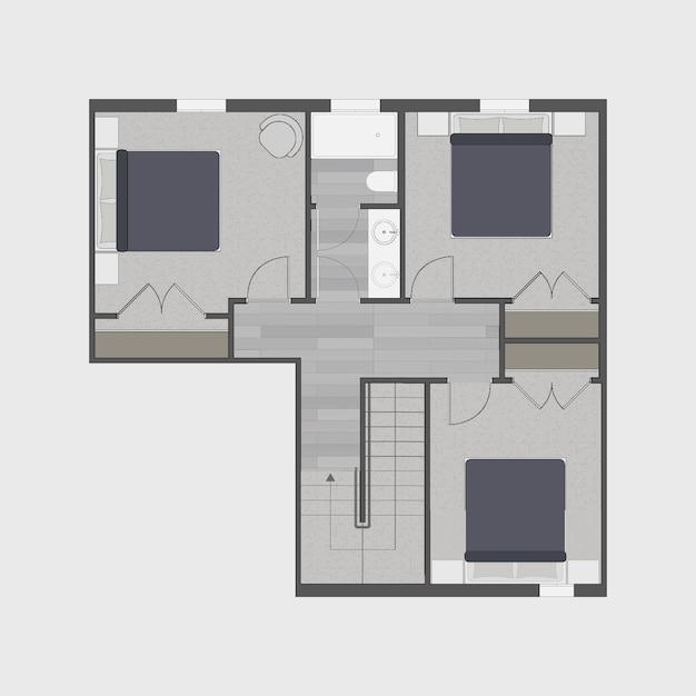 Vecteur plan d'étage