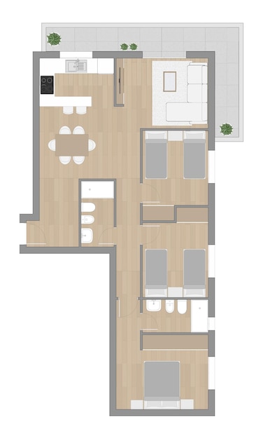 Vecteur plan d'étage