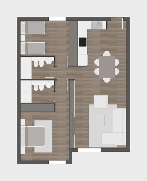 Vecteur plan de plancher