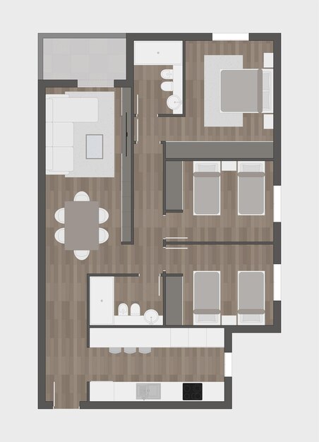 Vecteur plan de plancher