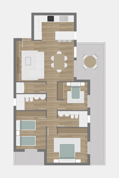 Vecteur plan de plancher