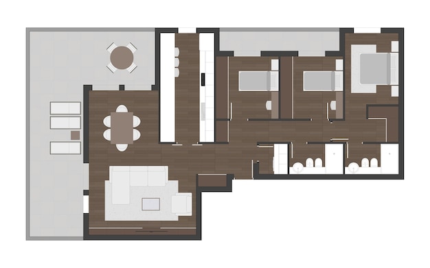 Vecteur plan de plancher