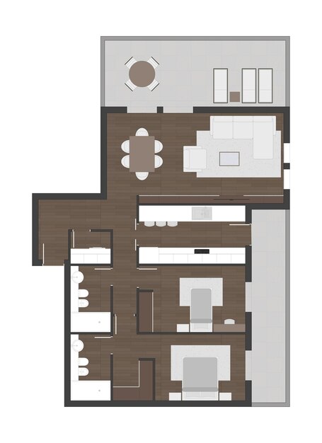 Vecteur plan de plancher