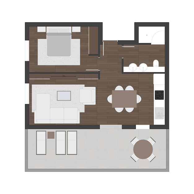 Vecteur plan de plancher