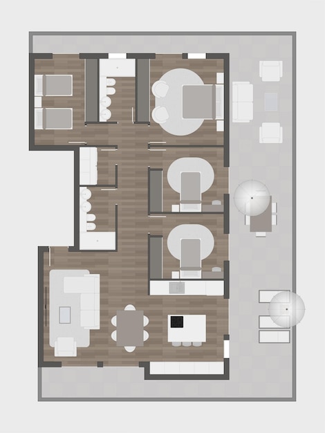 Vecteur plan de plancher