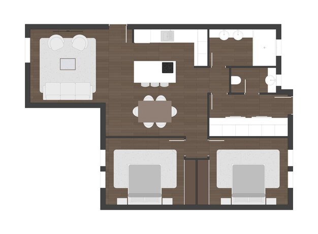 Vecteur plan de plancher