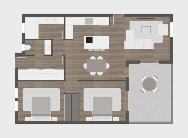 Vecteur plan de plancher