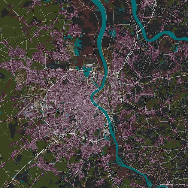 Plan De La Ville Vectorielle De Bordeaux France