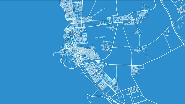 Plan de la ville vectorielle urbaine de jaxan arabie saoudite moyen-orient