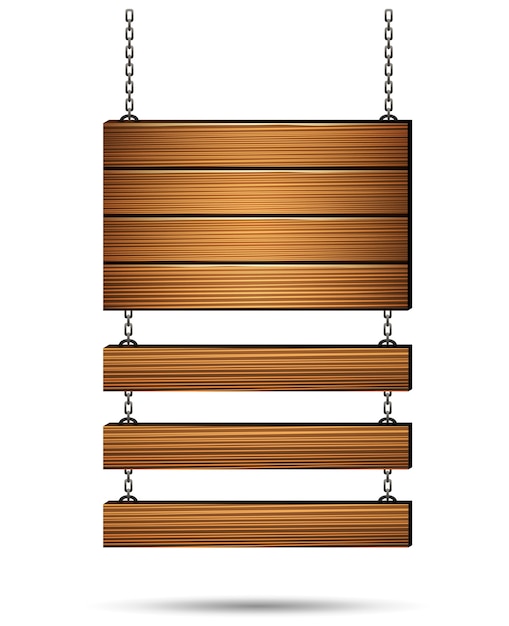 Planche De Bois Sur Les Chaînes