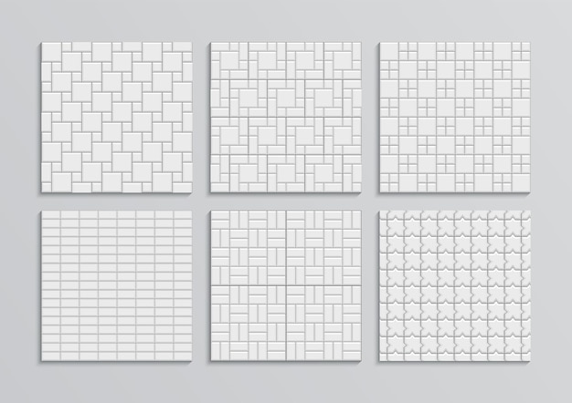 Plancher de dalle pavée Carreaux de chaussée sans soudure Illustration vectorielle