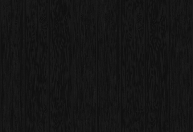 Planches de bois Texture plate, planche de bois noir réaliste. vecteur