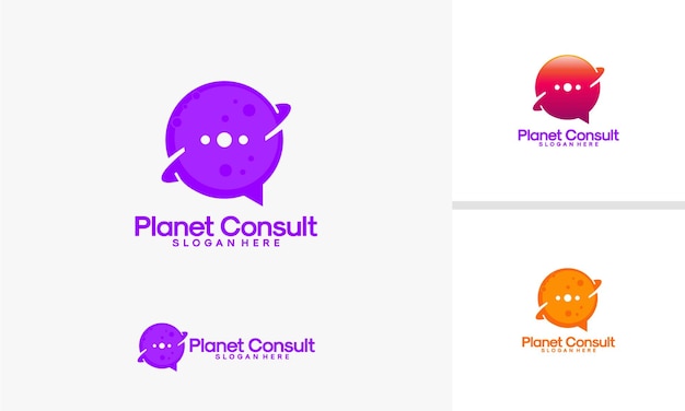 Planet Consult Logo Conçoit Vecteur, Modèle De Logo Consulting Place, Modèle De Logo Planet