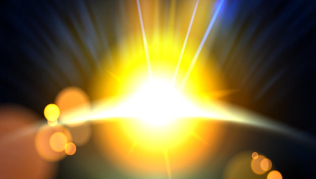 Planète abstraite beaux rayons de soleil de lumière Buckground