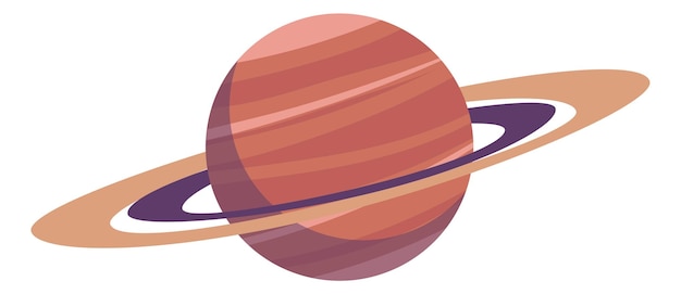 Planète avec anneau d'orbite icône de Saturne Symbole spatial