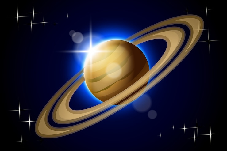 Vecteur planète saturne