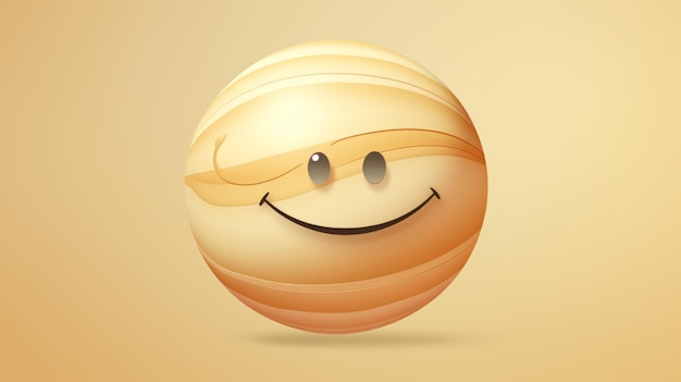 Vecteur une planète avec un smiley dessus