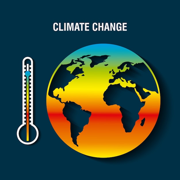 Planète Terre Malade Avec Le Concept De Réchauffement De Thermomètre