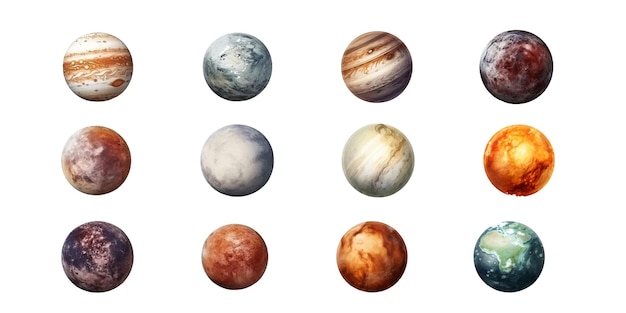 planètes définies dans le style de compositions photoréalistes rtx sur des peintures à l'aquarelle réalistes lightbox saturno butto transcendant