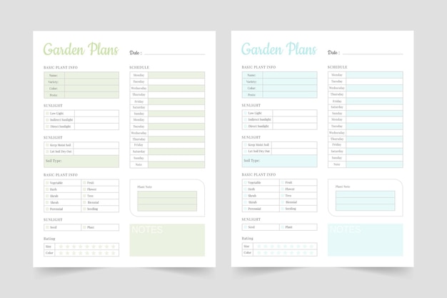 Planificateur De Jardinage Planificateur Imprimable Journal De Bord Journal Tracker Kdp Modèle De Design D'intérieur