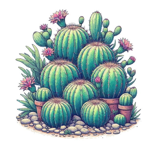 Vecteur plante de cactus