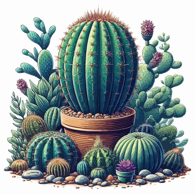 Vecteur plante de cactus