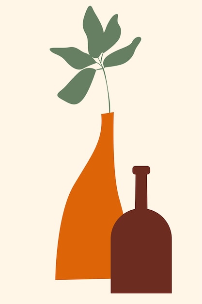 Plante Dans Un Vase Illustration De Vase Minimaliste Boho