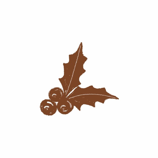 Plante De Houx De Noël Vecteur Premium
