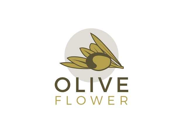 Plante D'huile D'olive à Base De Plantes Nature, Création De Logo De Fleur De Feuille D'olivier