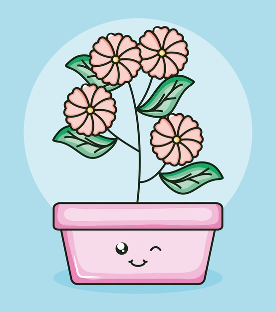 Plante De Jardin En Pot Kawaii