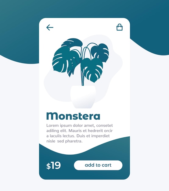 Plante Monstera Acheter Du Commerce électronique En Ligne Et De La Conception D'applications Mobiles D'achat