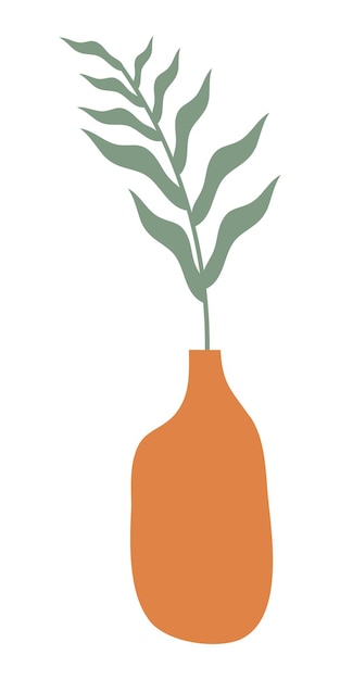 Plantes d'intérieur esthétiques abstraites modernes Décoration murale dans le style bohème Impression vectorielle du milieu du siècle pour la couverture