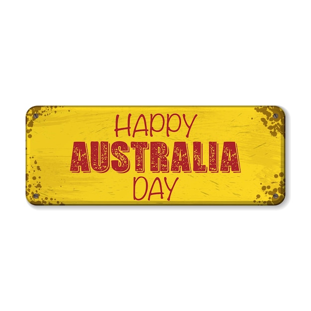 Plaque Signalétique Happy Australia Day