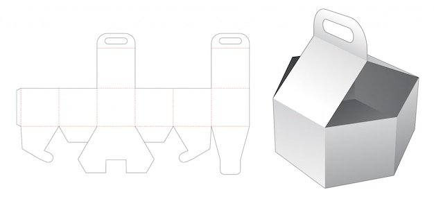 Plateau Hexagonal Avec Support Gabarit Découpé