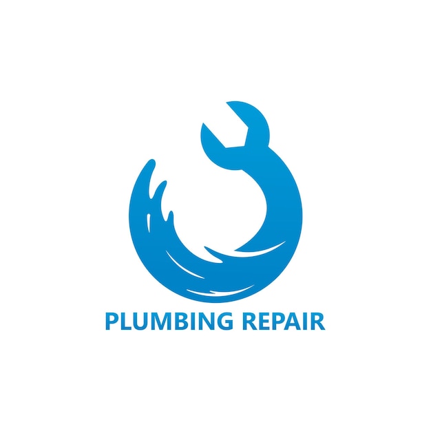 Plomberie Réparation Logo Template Design Vecteur, Emblème, Design Concept, Symbole Créatif, Icône