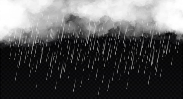 Pluie et nuage blanc