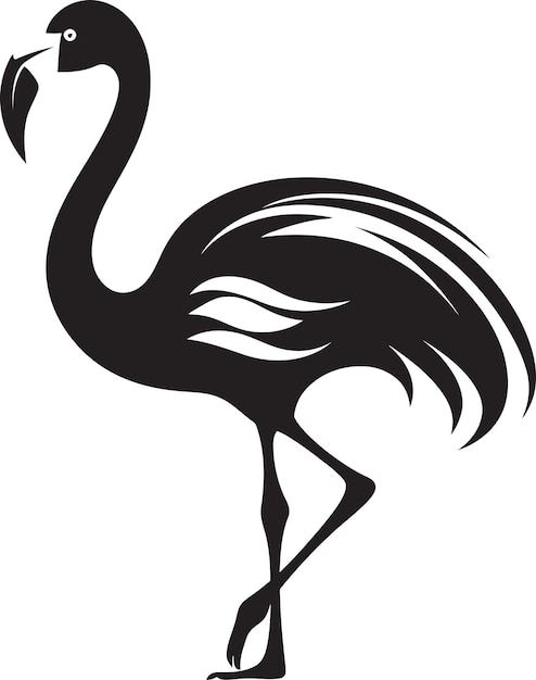 Des Plumes Vibrantes Design De L'emblème Du Flamant Flamingo Fantasy Design Du Logo Art Vectoriel