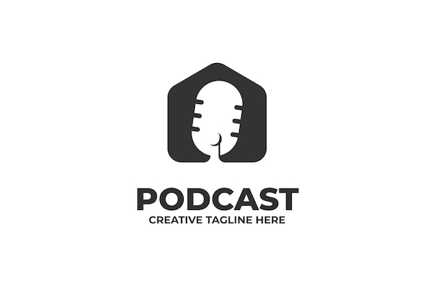 Podcast Microphone Talkshow Logo