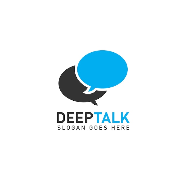 podcast talk logo conception simple