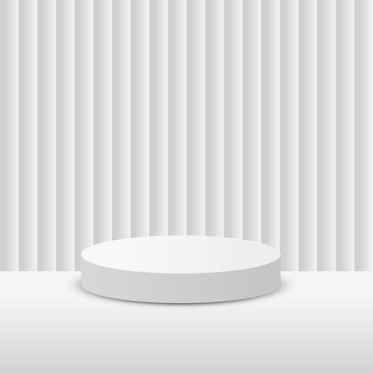 Vecteur podium blanc moderne