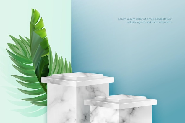 Podium avec effet de superposition d'ombre pour la présentation du produit.