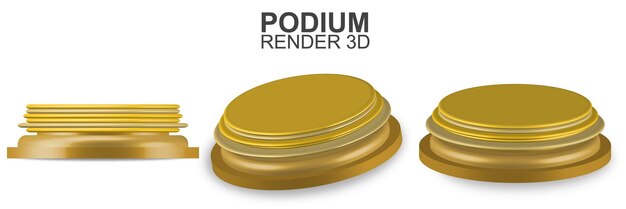 Podium Réaliste En Rendu 3d