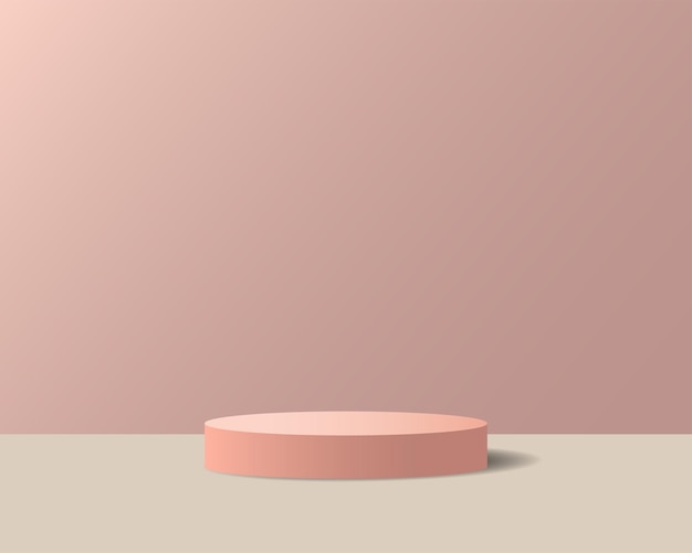 Podium et scène minimalistes avec rendu vectoriel 3d