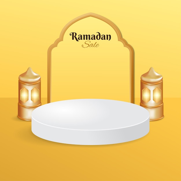 Podium De Vente Du Ramadan Avec Lanterne