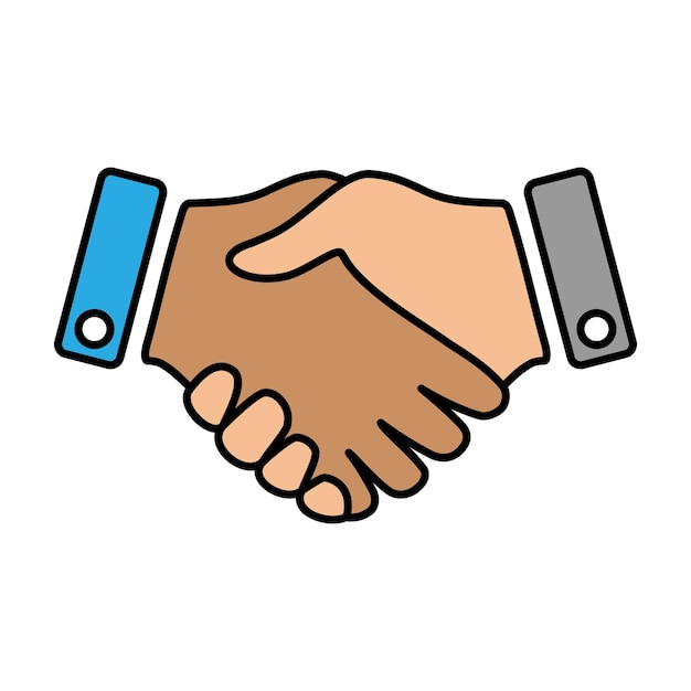 Poignée de main d'affaires vectorielle gratuite