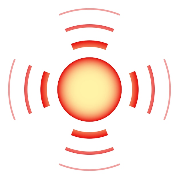 Point De Douleur Symbole De Blessure Rouge Cercles De Douleur