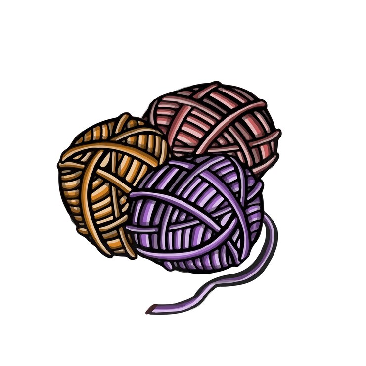 Vecteur point d'écoute de fil pour l'illustration du tricot et de la couture