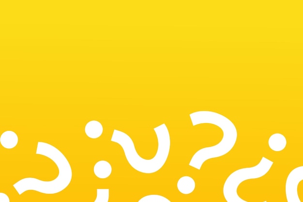 Point d'interrogation copie espace arrière-plan Modèle de bannière de quiz jaune