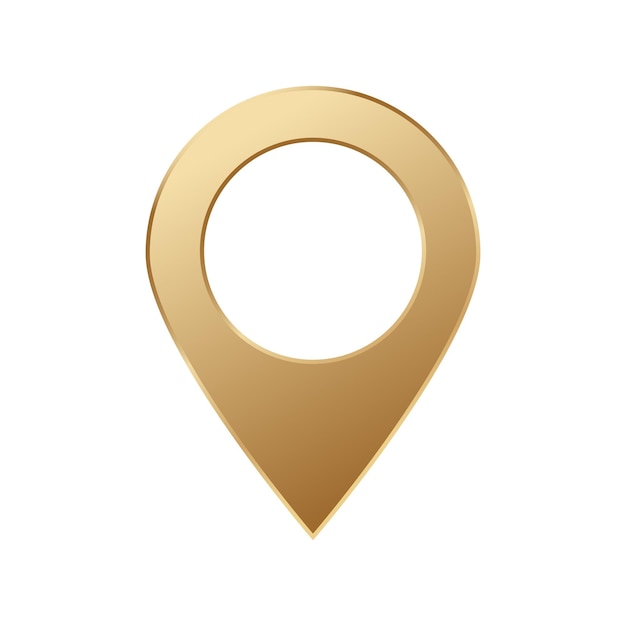 Pointeur d'or d'épingle de carte d'or